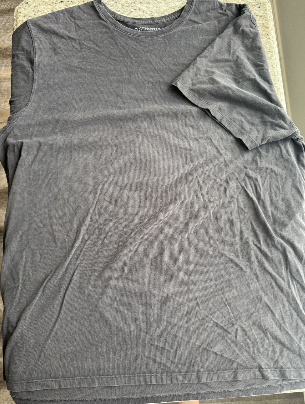 Covington Mens 3XLT Tall T Shirt Charcoal Gray Soft Classic Fit Crew Neck